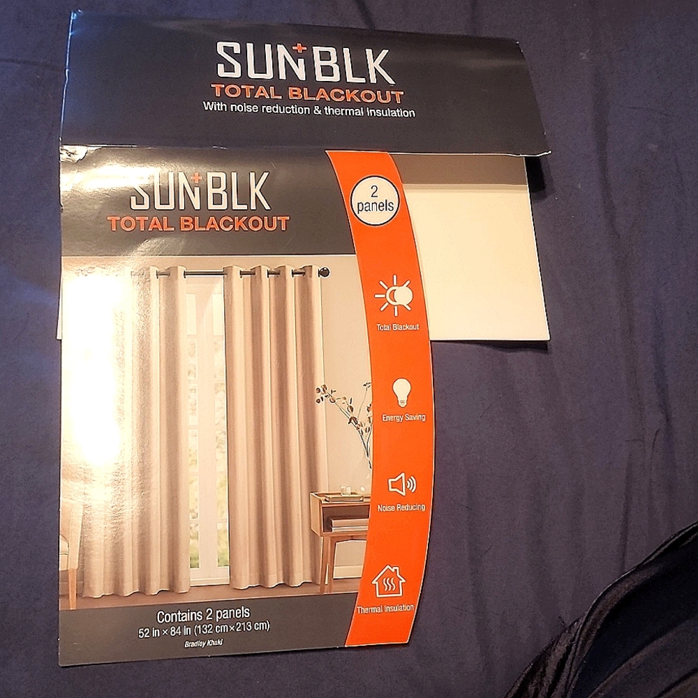 Brand new black out curtains